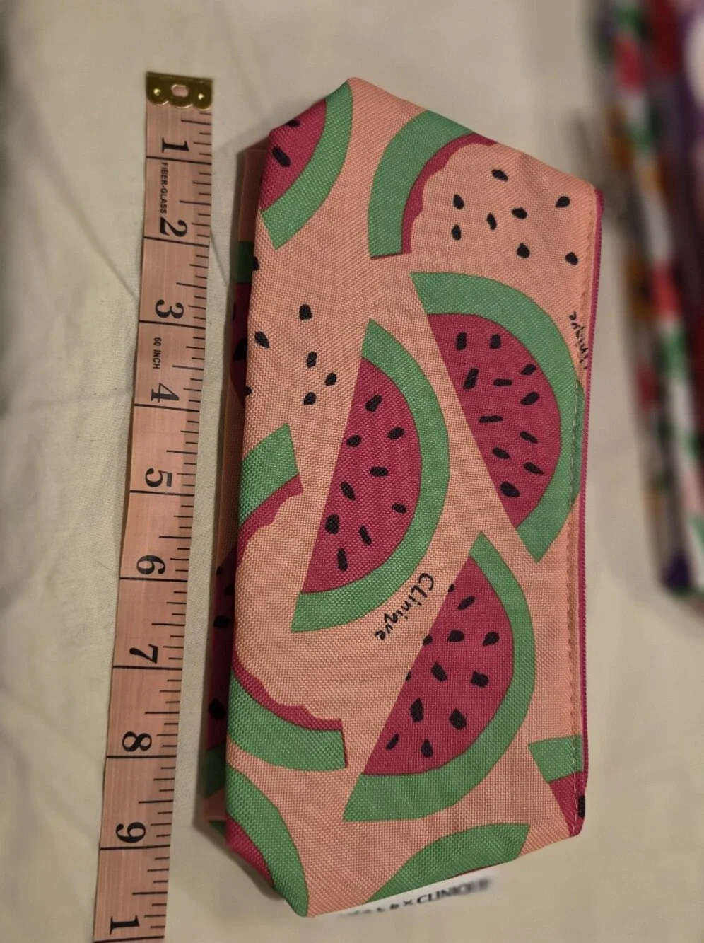 Clinique x Donald Watermelon & Floral Cosmetic Pouches - Pink, Green, White